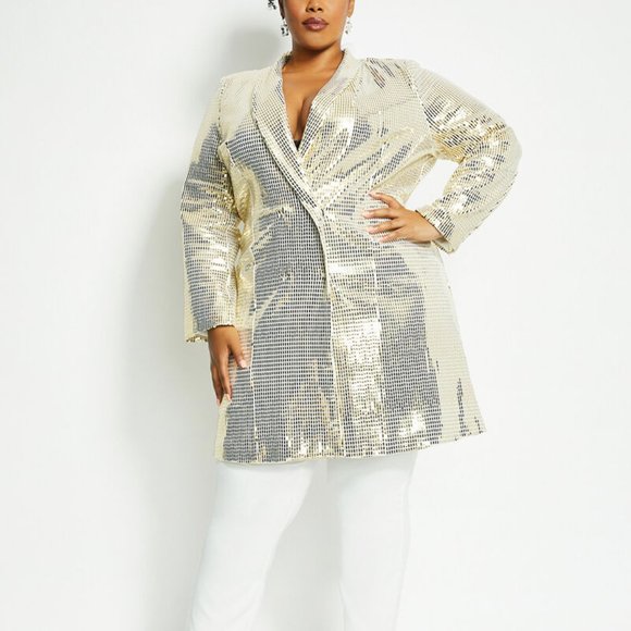 ashley stewart sequin jacket